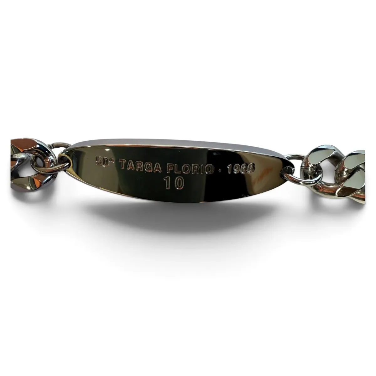 50° TARGA FLORIO · 1966 – graviertes, poliertes Edelstahl-Armband