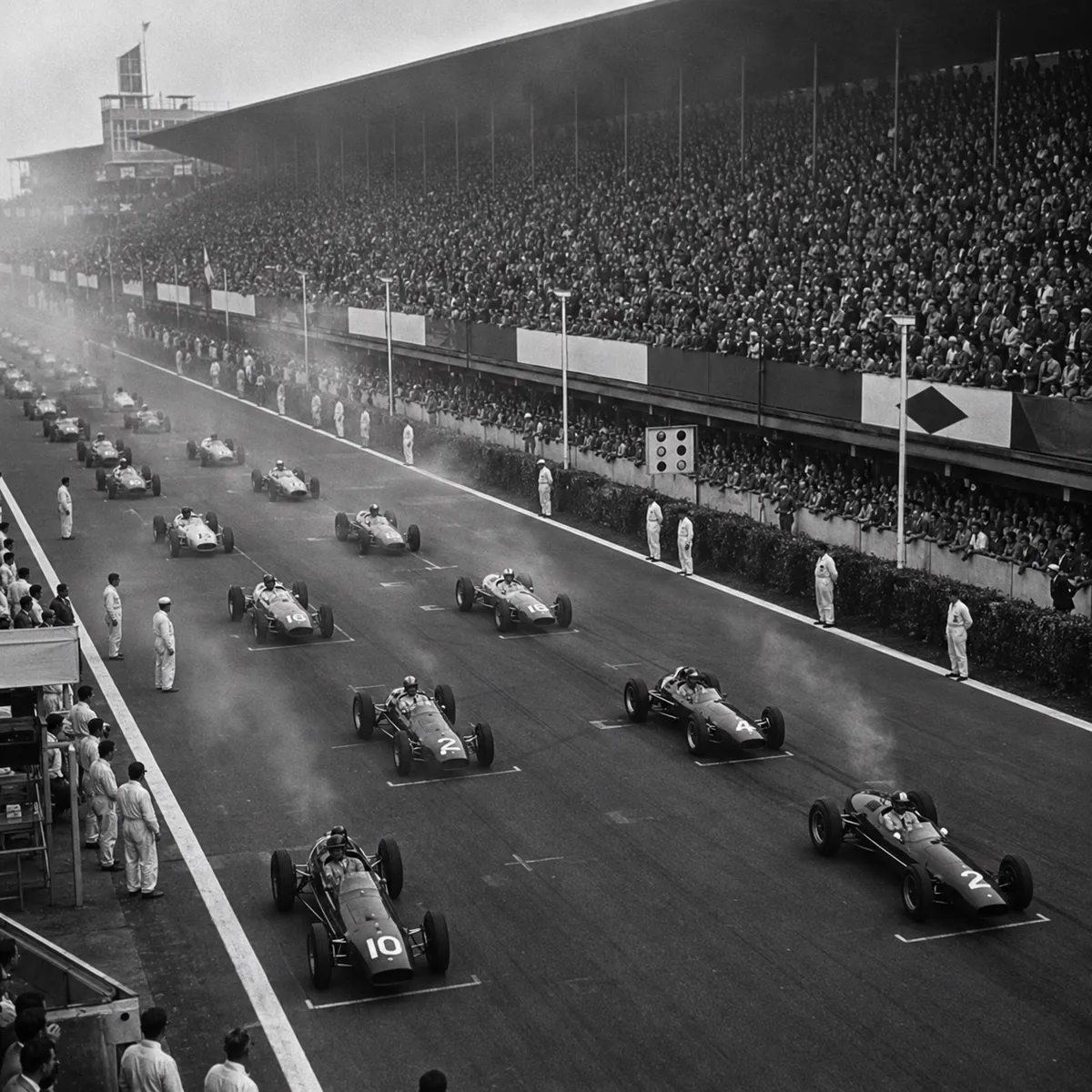 Startaufstellung, historischer Grand Prix